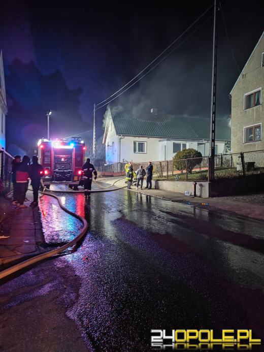 Pożar budynku gospodarczego w gminie Korfantów