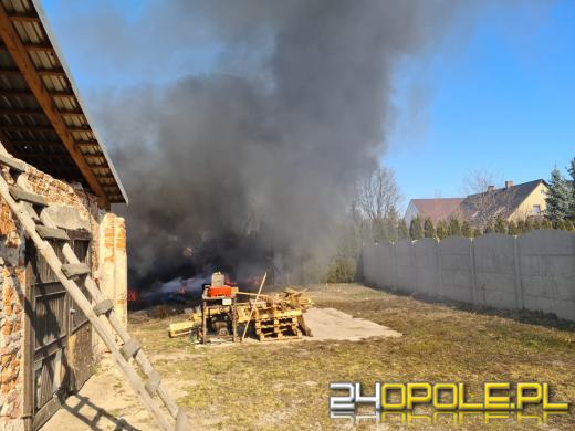 Pożar wiaty ogrodowej w Nysie