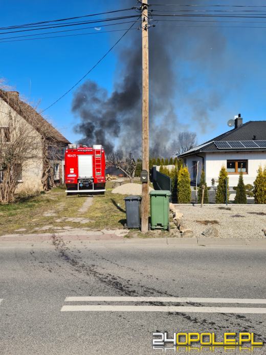 Pożar wiaty ogrodowej w Nysie