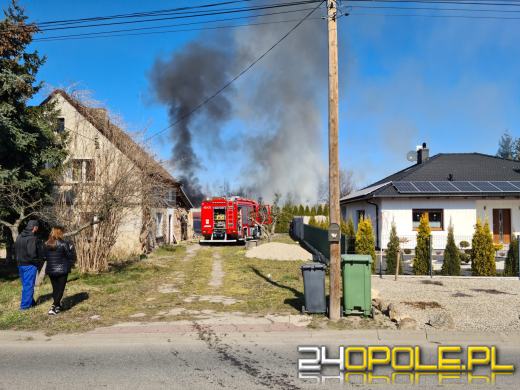 Pożar wiaty ogrodowej w Nysie