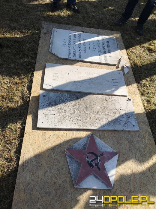 Runął pomnik Armii Czerwonej w gminie Prószków