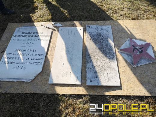 Runął pomnik Armii Czerwonej w gminie Prószków