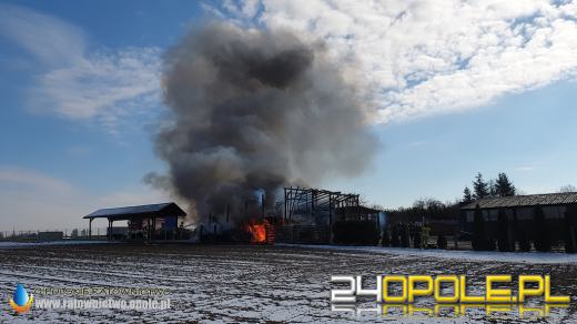 W pożarze spłonęła ciężarówka i kombajn. Akcja strażaków w Biadaczu