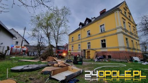 Pożar budynku wielorodzinnego w Nysie