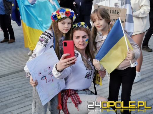 Protest w związku ze zbrodniami Rosjan w Ukrainie