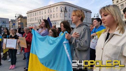 Protest w związku ze zbrodniami Rosjan w Ukrainie