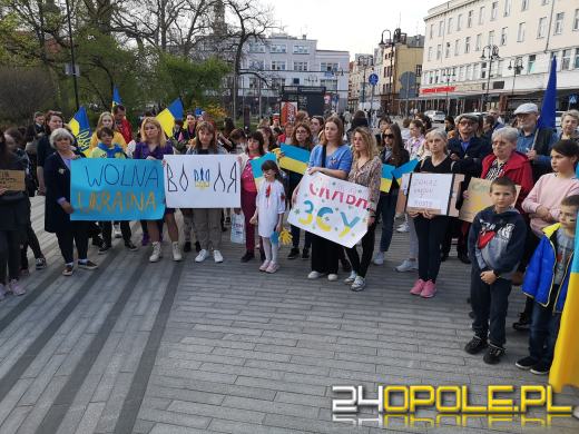 Protest w związku ze zbrodniami Rosjan w Ukrainie