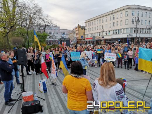 Protest w związku ze zbrodniami Rosjan w Ukrainie