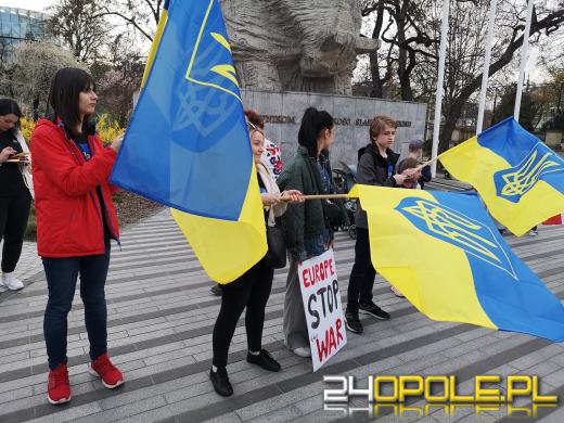 Protest w związku ze zbrodniami Rosjan w Ukrainie