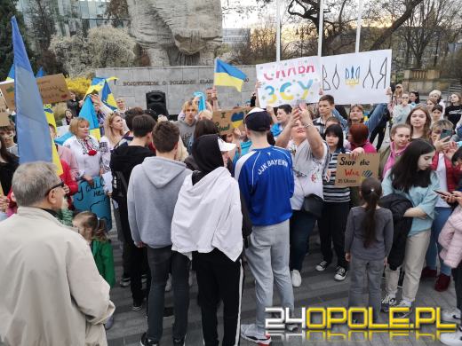 Protest w związku ze zbrodniami Rosjan w Ukrainie