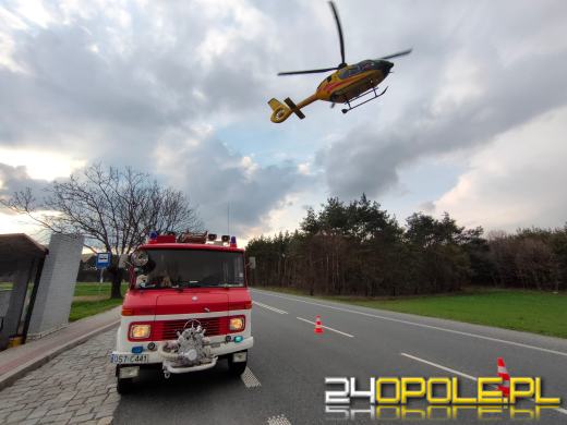 Wypadek w Izbicku. Lądował śmigłowiec LPR