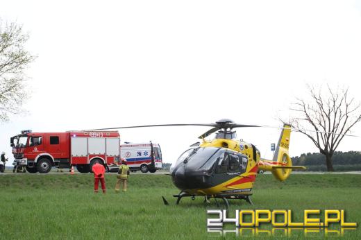 Wypadek w Izbicku. Lądował śmigłowiec LPR