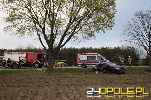 Wypadek w Izbicku. Lądował śmigłowiec LPR
