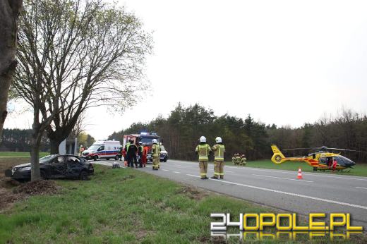 Wypadek w Izbicku. Lądował śmigłowiec LPR