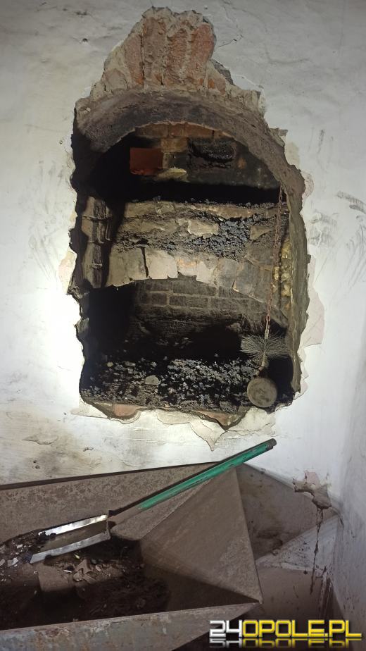 Pożar przewodu kominowego w Łambinowicach