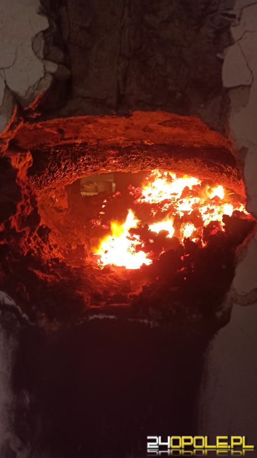 Pożar przewodu kominowego w Łambinowicach