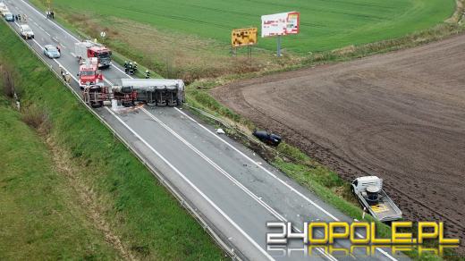 Obwodnica Opola po wypadku będzie długo nieprzejezdna. Policja wyznaczyła objazdy