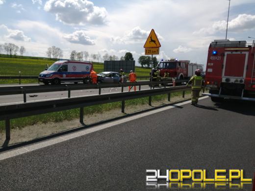 Wypadek na 272 km A4. Lądował śmigłowiec LPR
