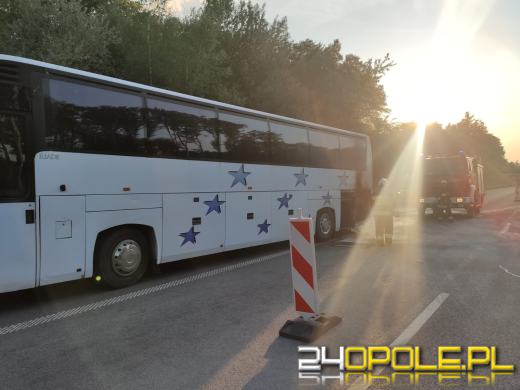 Pożar autobusu na pasie A4 w stronę Katowic