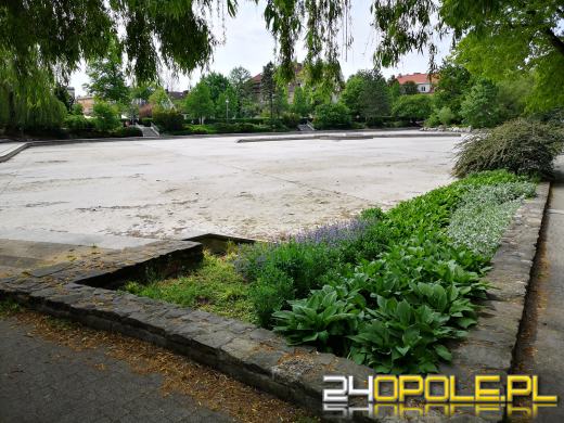 Fontanna przy Stawie Zamkowym sucha...planowany remont jeszcze się nie rozpoczął 
