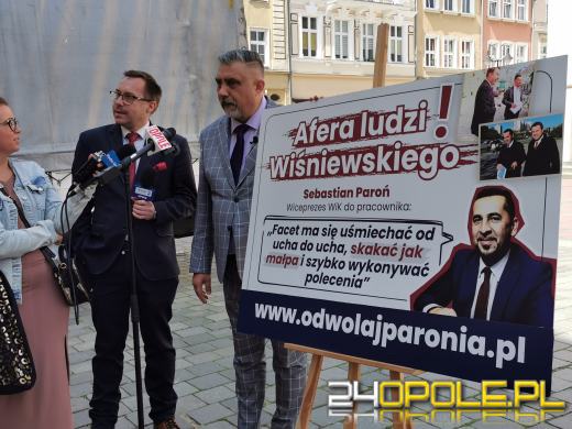 Tomasz Gabor namawia mieszkańców do odwołania wiceprezesa Sebastiana Paronia