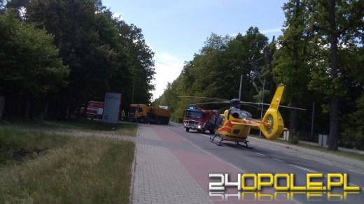 Mężczyzna zasłabł w busie. Wysłano śmigłowiec LPR