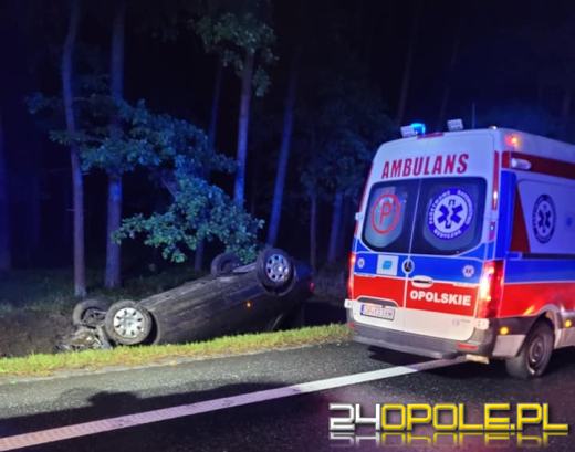 Dachowanie na DK46 pomiędzy Ozimkiem a Grodźcem