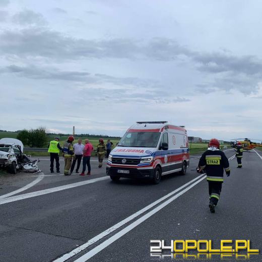 Wypadek w powiecie kluczborskim. Droga jest zablokowana