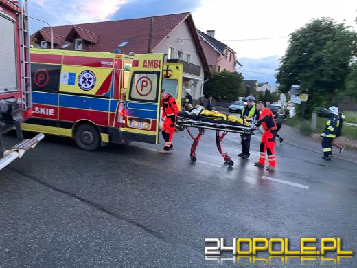Wypadek z udziałem motocyklisty w Opolu-Winowie