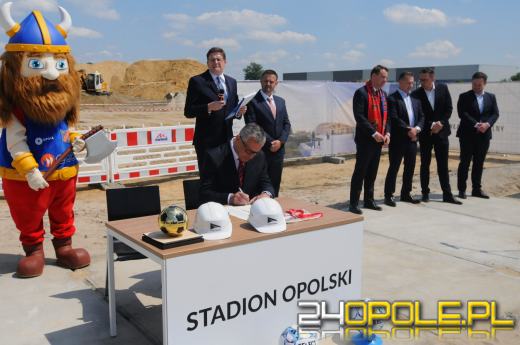 Wmurowano kamień węgielny pod nowy stadion w Opolu