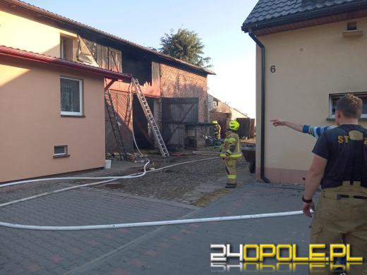 Pożar gospodarstwa w gminie Byczyna