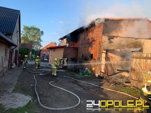 Pożar gospodarstwa w gminie Byczyna