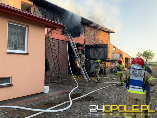 Pożar gospodarstwa w gminie Byczyna