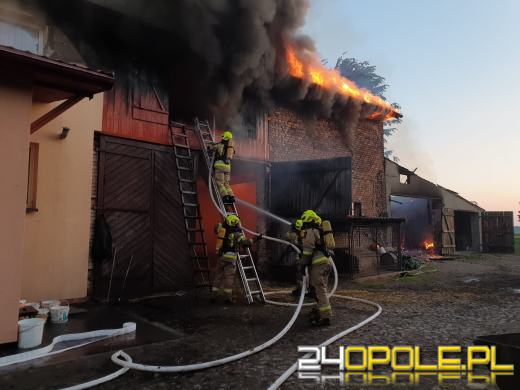 Pożar gospodarstwa w gminie Byczyna
