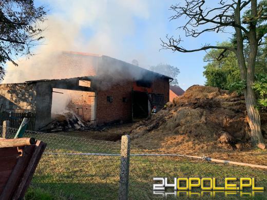 Pożar gospodarstwa w gminie Byczyna