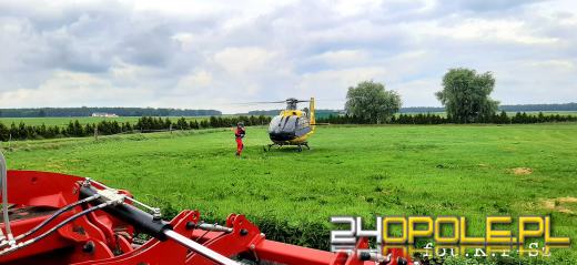Wypadek w gospodarstwie w powiecie strzeleckim. Lądował śmigłowiec LPR