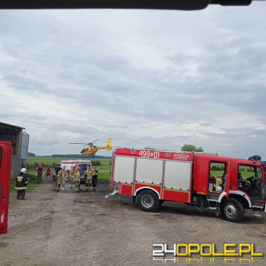 Wypadek w gospodarstwie w powiecie strzeleckim. Lądował śmigłowiec LPR