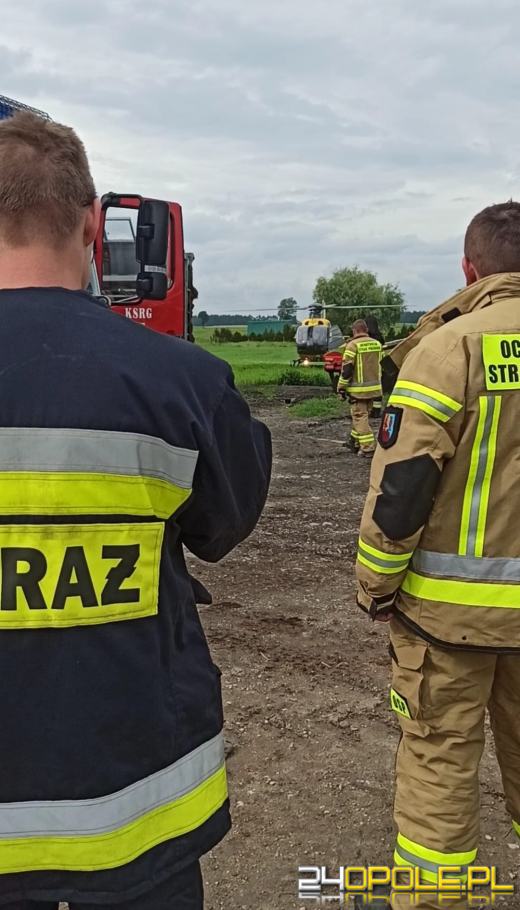 Wypadek w gospodarstwie w powiecie strzeleckim. Lądował śmigłowiec LPR