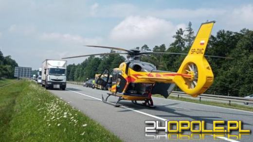 Wypadek na opolskim odcinku A4. Samochód ciężarowy wypadł z drogi 
