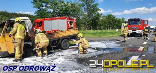 Pożar samochodu na A4