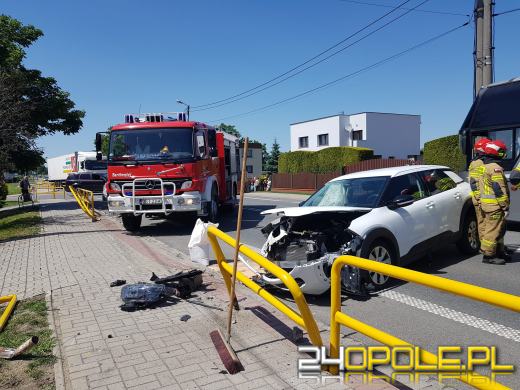 Sucha: Kierowca zjechał z drogi i uderzył w barierki