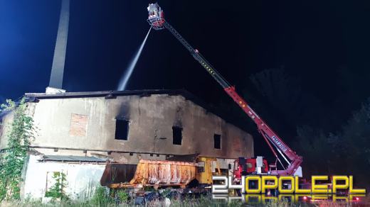 Ogromny pożar w Konradowie. Spłonął dach nieczynnej cegielni