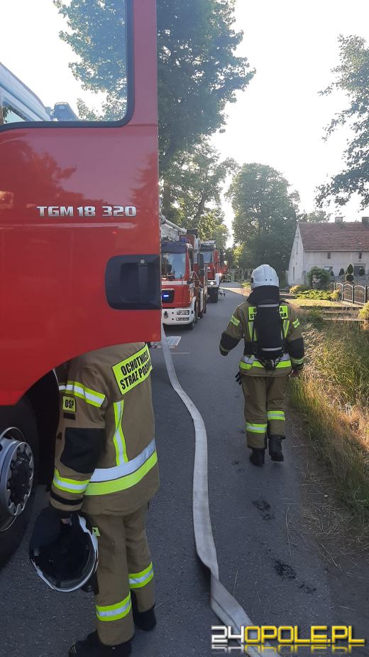 Pożar budynku mieszkalnego w Smarchowicach Małych w gminie Namysłów