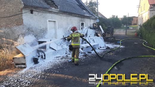 Pożar budynku mieszkalnego w Smarchowicach Małych w gminie Namysłów