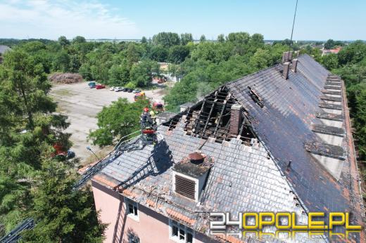 Pożar w opuszczonej jednostce wojskowej w Kędzierzynie-Koźlu