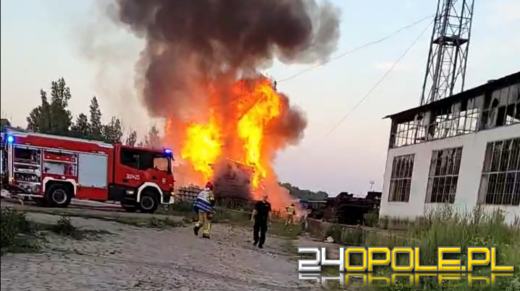 Pożar podkładów przy ulicy Armii Krajowej w Opolu