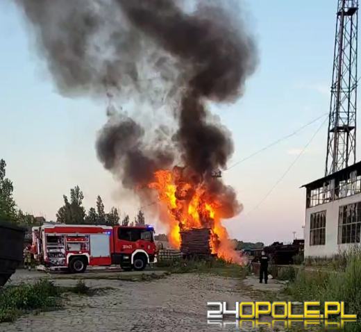 Pożar podkładów przy ulicy Armii Krajowej w Opolu