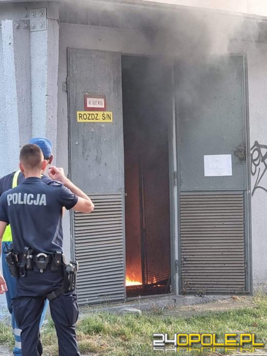 Pożar transformatora w Brzegu