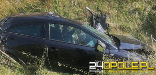 Dachowanie na A4. Lądował śmigłowiec LPR