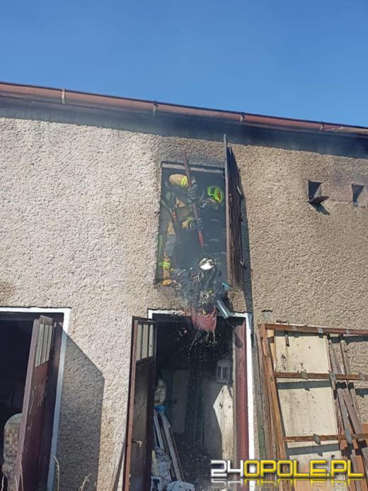 Pożar budynku w Krapkowicach